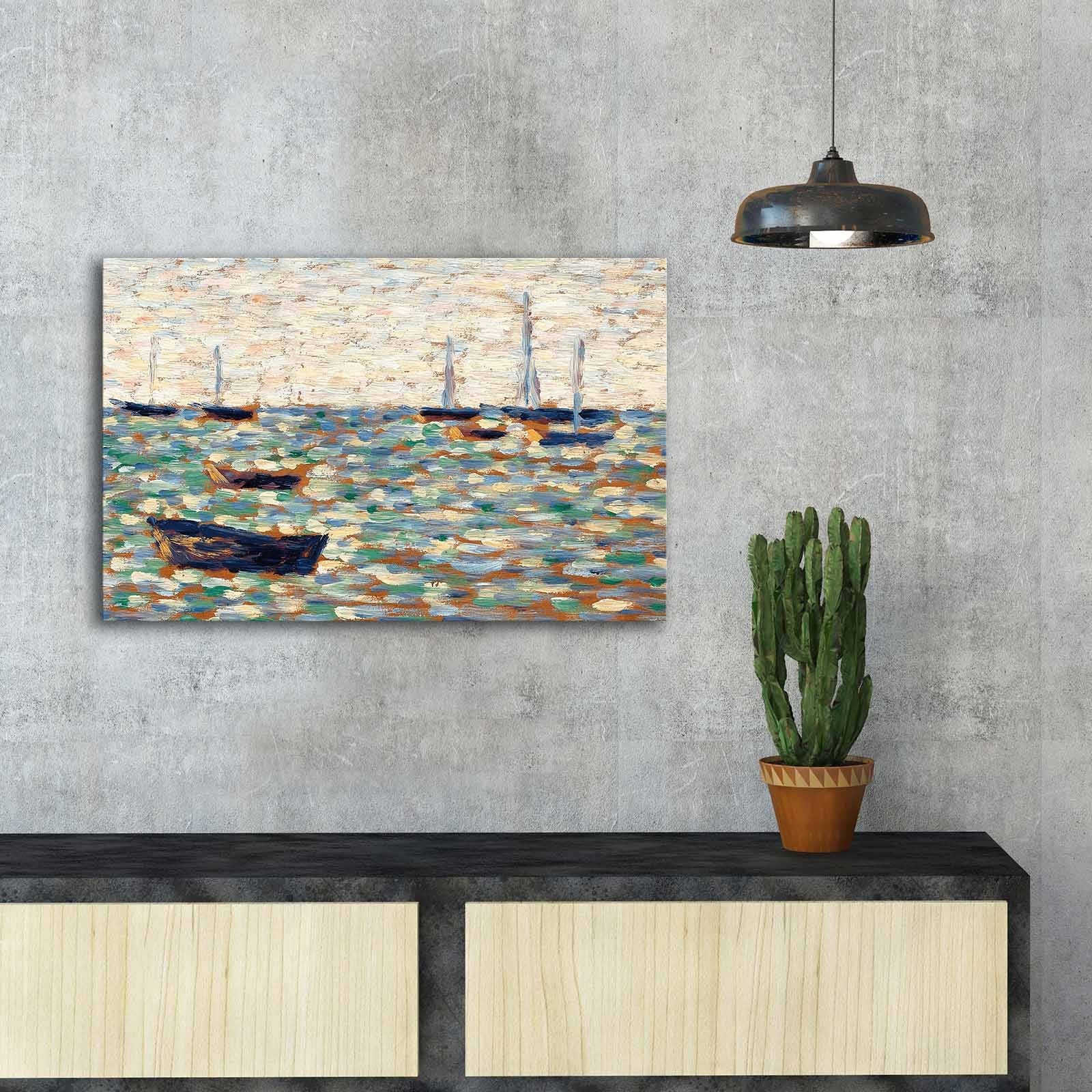 Quadro Decorativo em Tela Suede Multicolor 45x70 cm com Moldura de Madeira (3 cm) – FAMOUSART-015