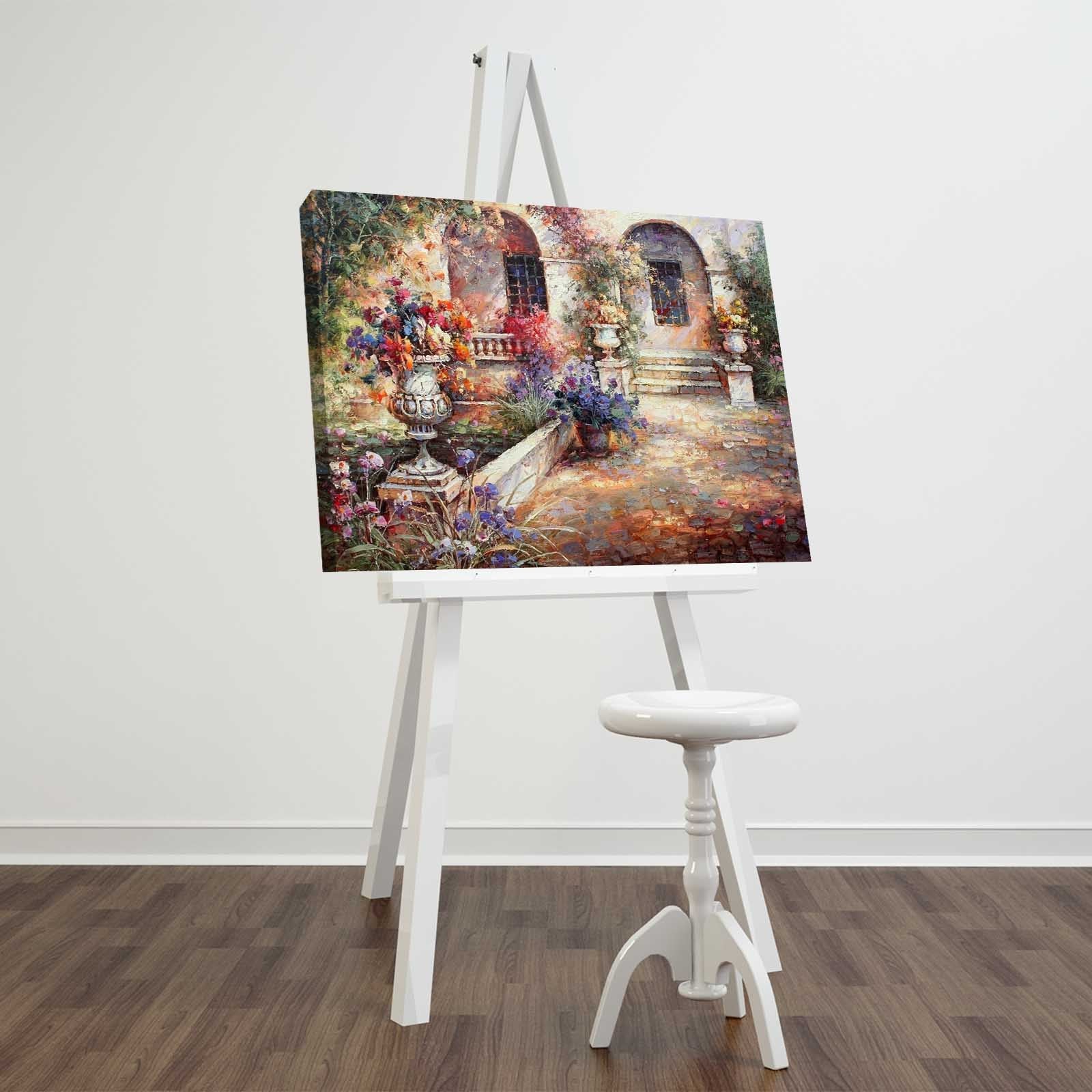 Quadro em Tela Decorativo Multicolor FAMOUSART-018 45 x 70 cm — Canvas Suede 100% com Moldura de Madeira (3 cm)