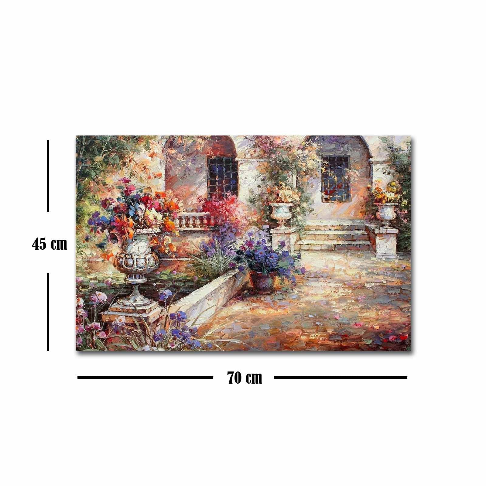 Quadro em Tela Decorativo Multicolor FAMOUSART-018 45 x 70 cm — Canvas Suede 100% com Moldura de Madeira (3 cm)