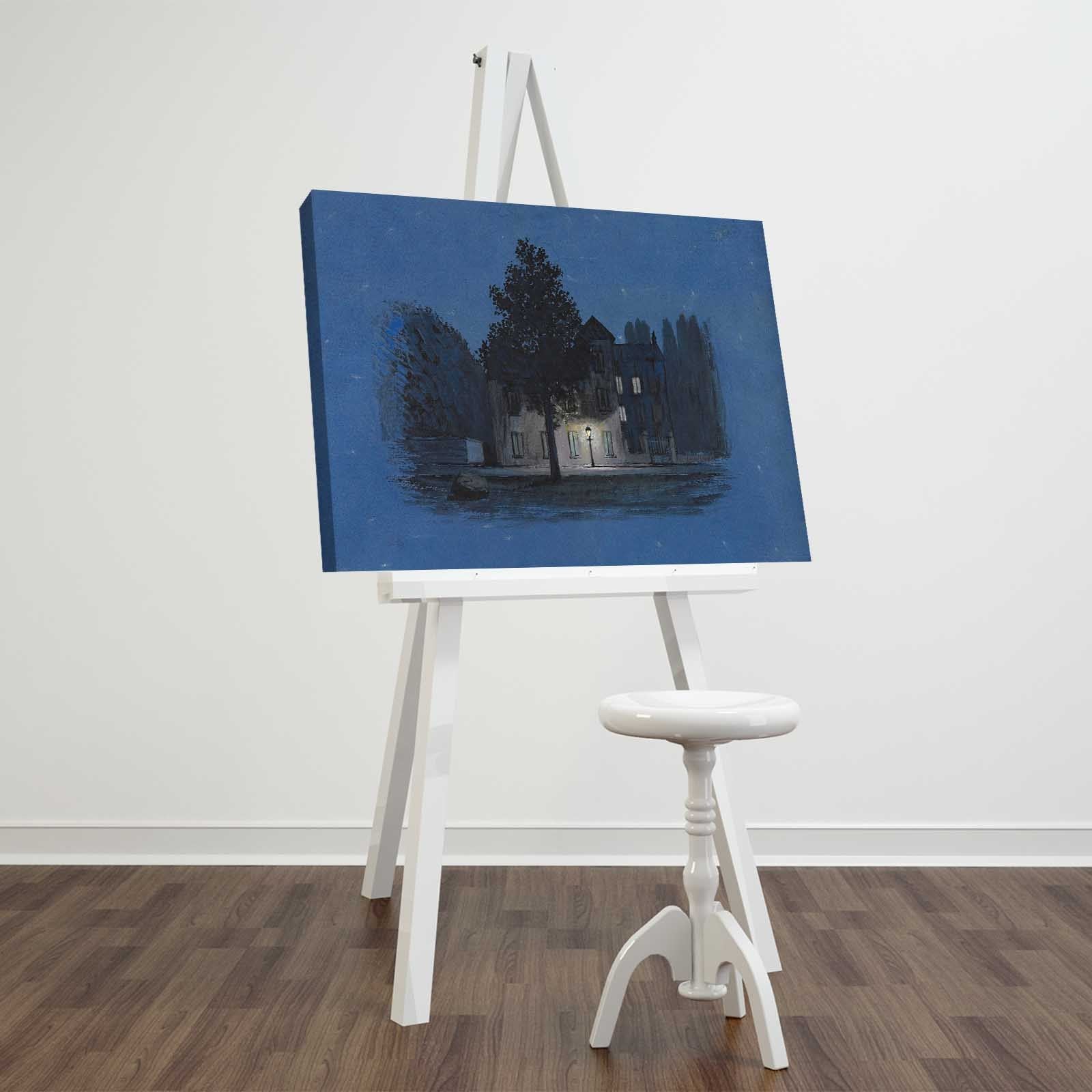 Quadro em Tela Decorativa Multicolor 45x70 cm – FAMOUSART-026 | Tela 100% Camurça, Moldura de Madeira 3 cm