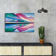 Quadro em Tela Decorativa Multicolor 45x70 cm, Tela Suede 100% e Moldura de Madeira 3 cm – FAMOUSART-030