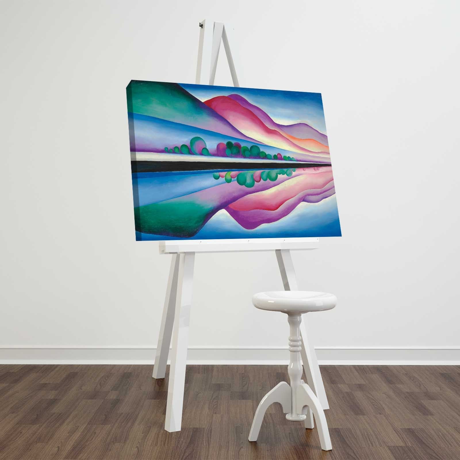 Quadro em Tela Decorativa Multicolor 45x70 cm, Tela Suede 100% e Moldura de Madeira 3 cm – FAMOUSART-030