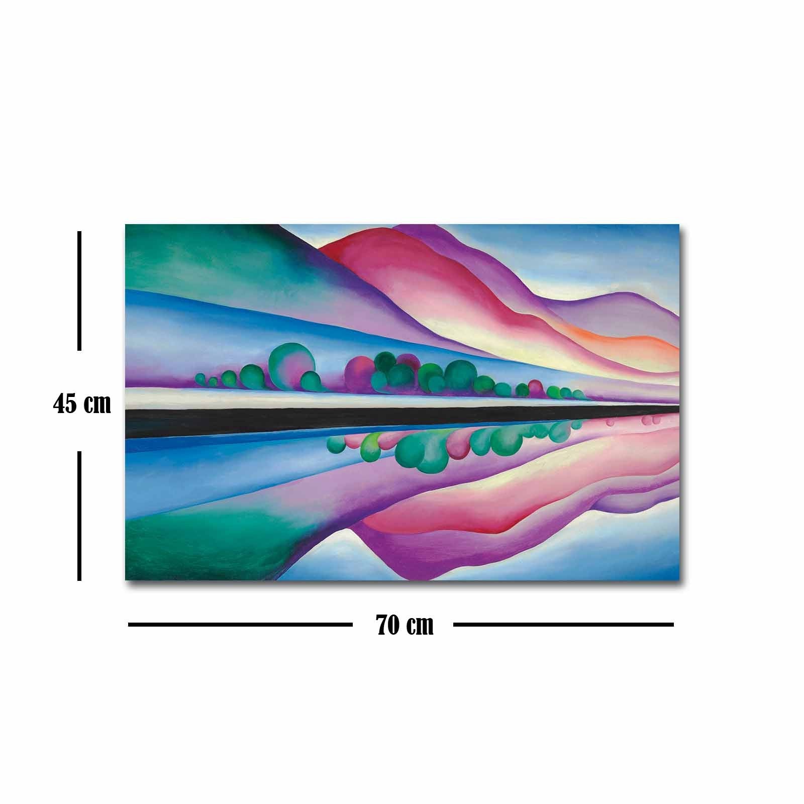 Quadro em Tela Decorativa Multicolor 45x70 cm, Tela Suede 100% e Moldura de Madeira 3 cm – FAMOUSART-030