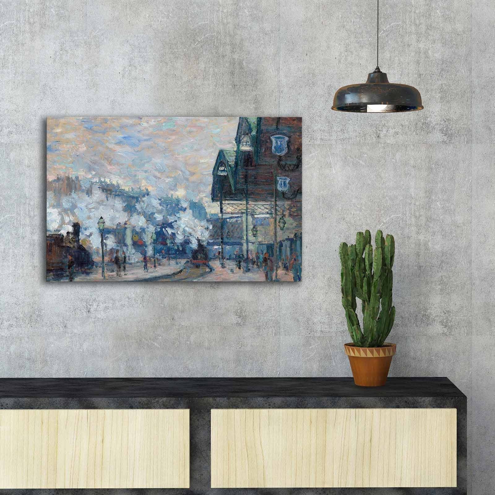 Quadro Decorativo em Tela FAMOUSART-033, Multicolor, 45 x 70 cm, Tela de Camurça 100%, Moldura em Madeira (3 cm)