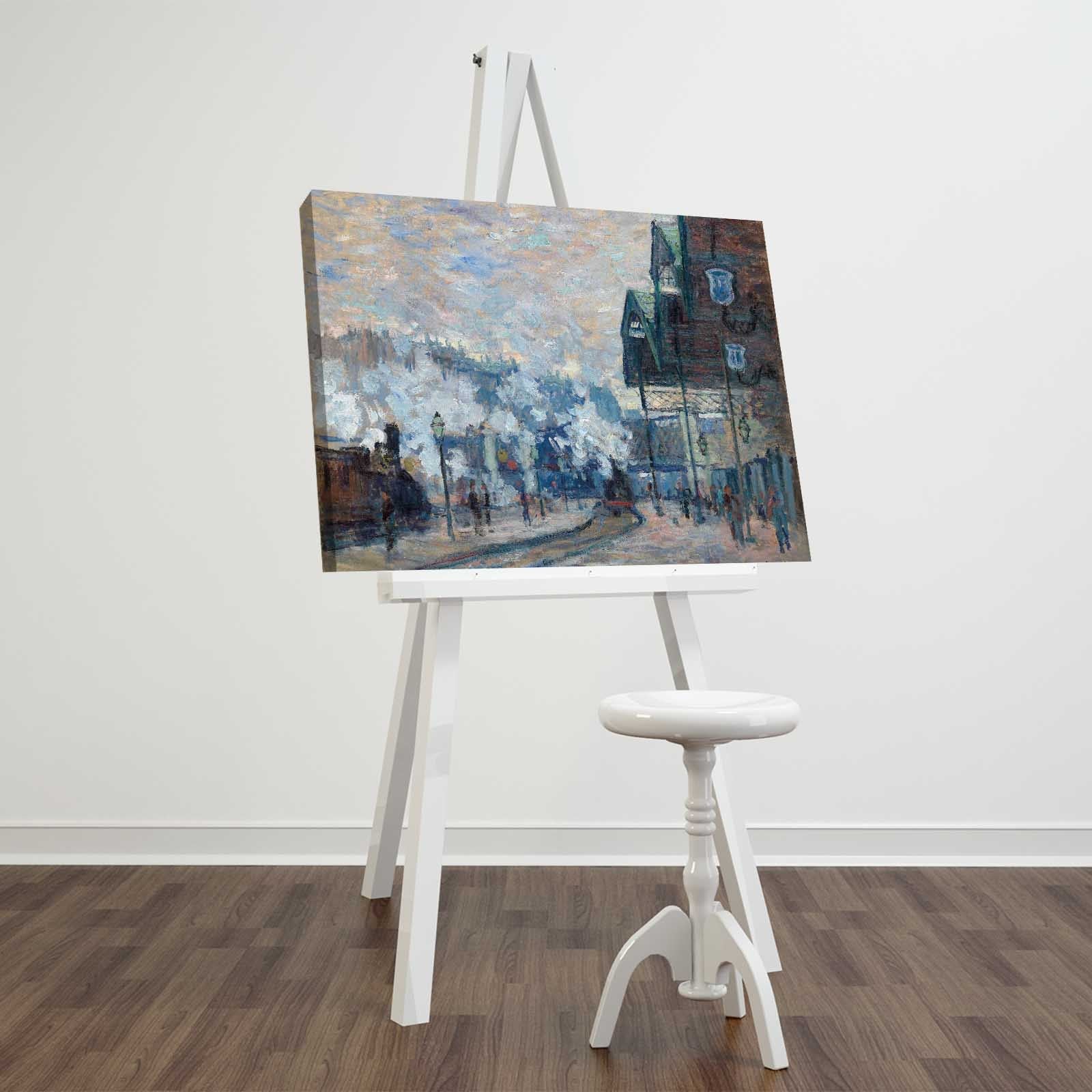 Quadro Decorativo em Tela FAMOUSART-033, Multicolor, 45 x 70 cm, Tela de Camurça 100%, Moldura em Madeira (3 cm)