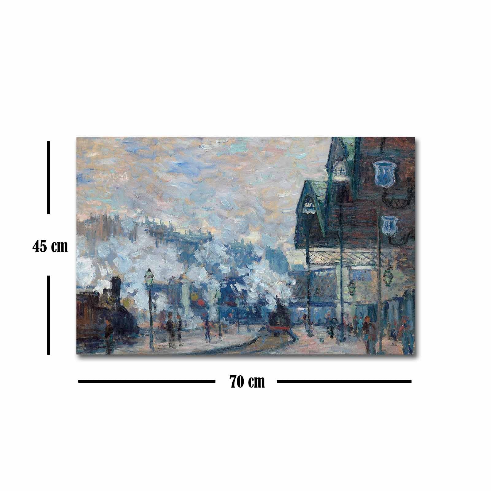 Quadro Decorativo em Tela FAMOUSART-033, Multicolor, 45 x 70 cm, Tela de Camurça 100%, Moldura em Madeira (3 cm)