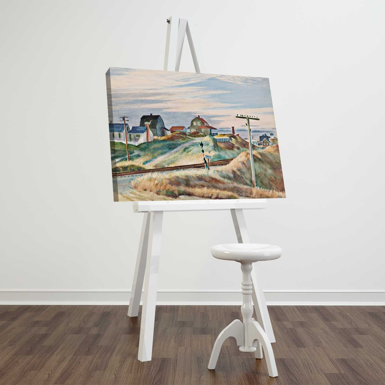 Tela Decorativa Multicolor FAMOUSART-034 45x70 cm – Camurça 100% – Moldura de Madeira 3 cm