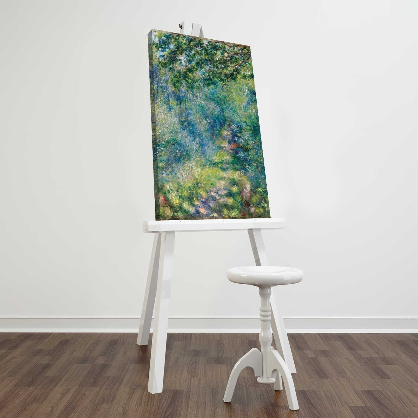 Pintura decorativa em tela de Pierre-Auguste Renoir, 45 x 70 cm, 100% camurça, moldura 100% madeira (3 cm de espessura) | Arte elegante para decoração de casa