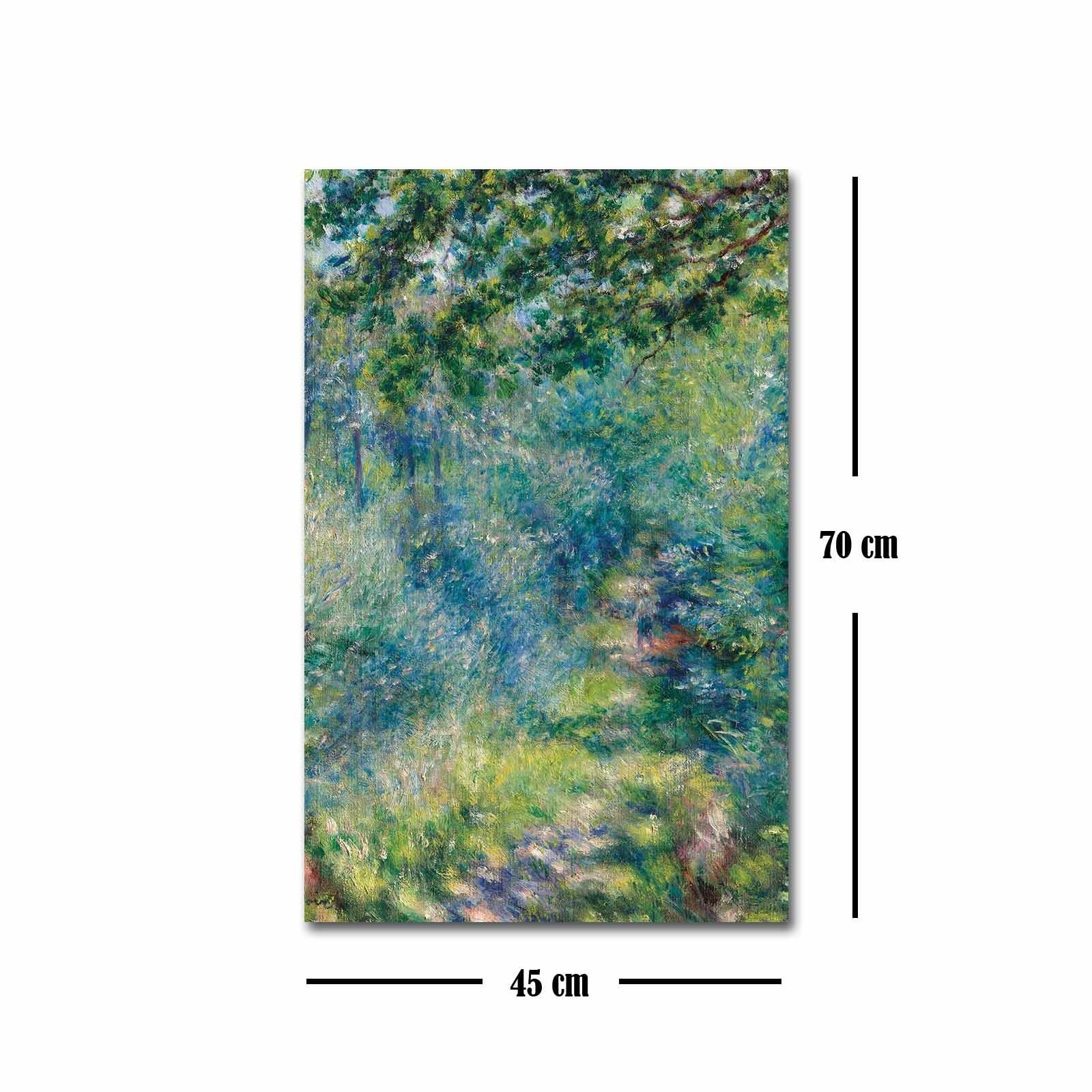 Pintura decorativa em tela de Pierre-Auguste Renoir, 45 x 70 cm, 100% camurça, moldura 100% madeira (3 cm de espessura) | Arte elegante para decoração de casa