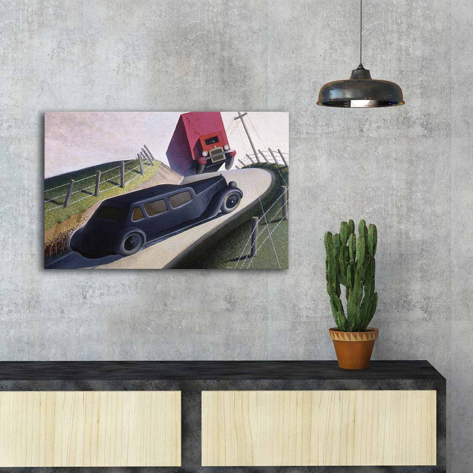 FAMOUSART-037 Quadro Decorativo em Tela Suede 100%, Multicolor, 45 x 70 cm, Moldura de Madeira 100% (3 cm)