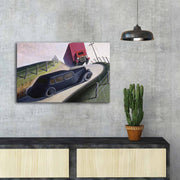 FAMOUSART-037 Quadro Decorativo em Tela Suede 100%, Multicolor, 45 x 70 cm, Moldura de Madeira 100% (3 cm)