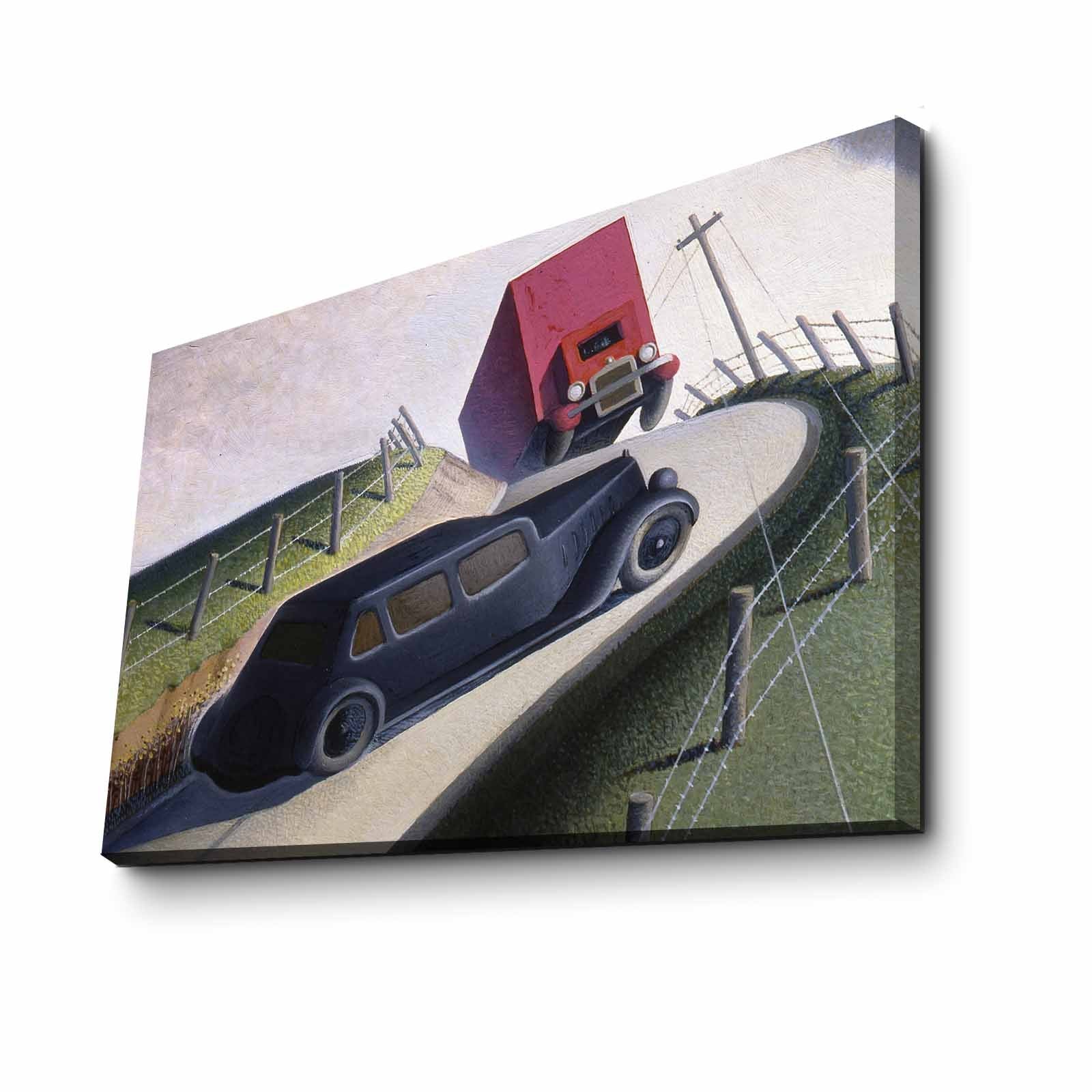 FAMOUSART-037 Quadro Decorativo em Tela Suede 100%, Multicolor, 45 x 70 cm, Moldura de Madeira 100% (3 cm)