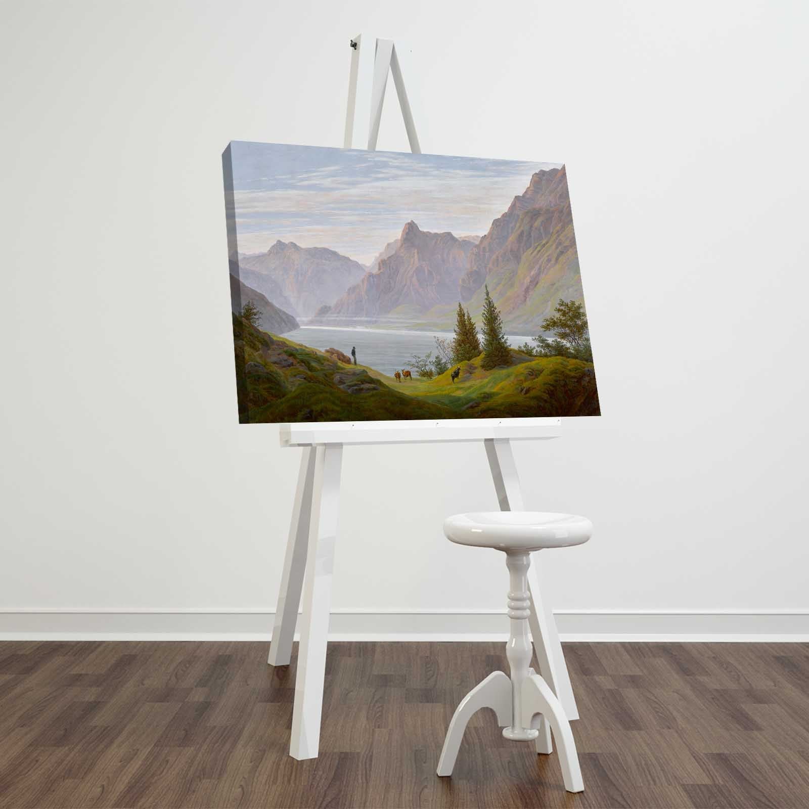 Tela Decorativa Multicolor em Camurça 100% 45x70 cm com Moldura de Madeira 3 cm – FAMOUSART-047