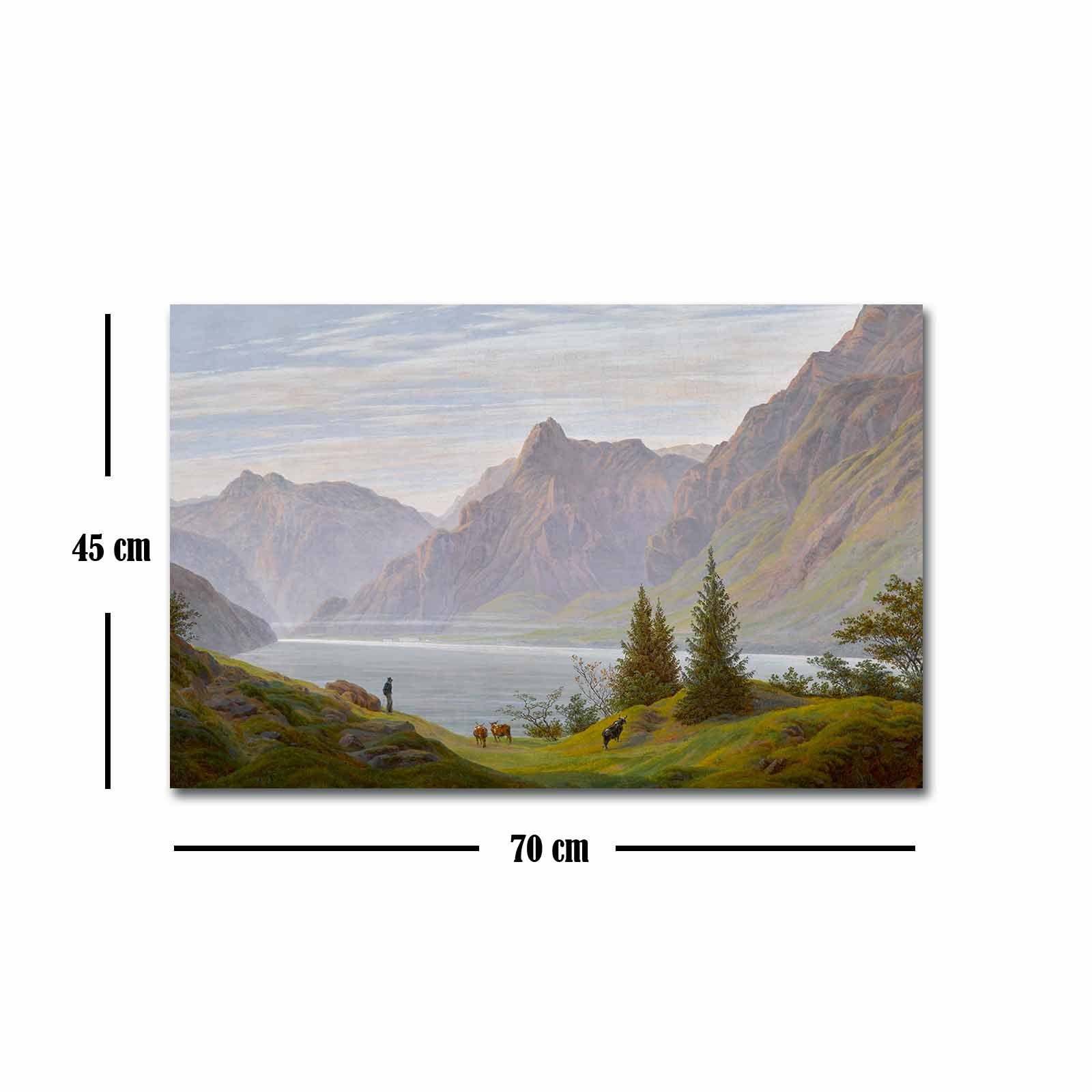 Tela Decorativa Multicolor em Camurça 100% 45x70 cm com Moldura de Madeira 3 cm – FAMOUSART-047