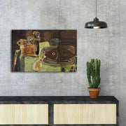 Tela Decorativa Multicolor FAMOUSART-054, 45x70 cm, Suede 100%, Moldura de Madeira 3 cm