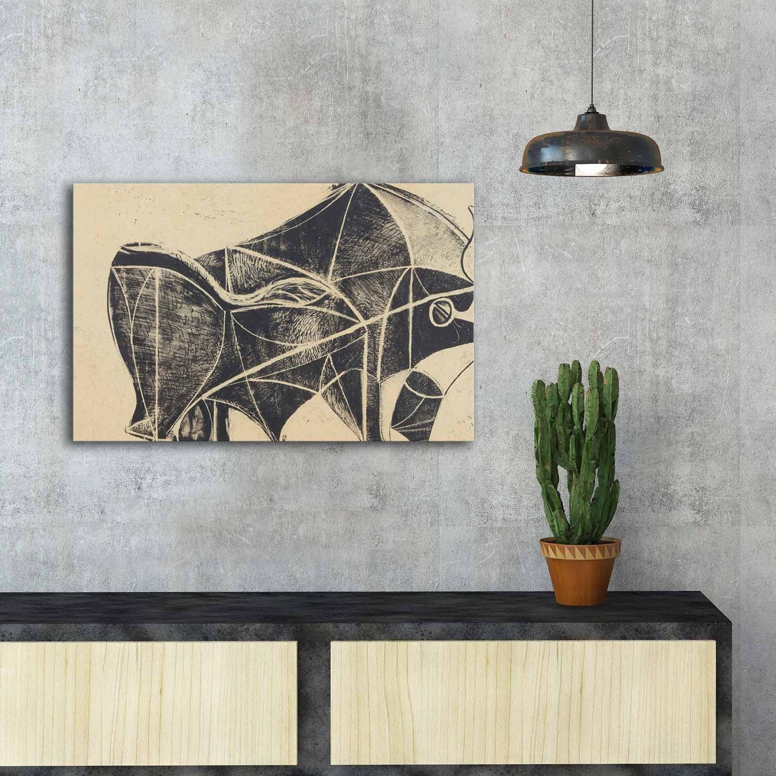 FAMOUSART-055 Quadro em Tela Decorativa Multicolor 45x70 cm – Suede 100% com Moldura de Madeira 3 cm