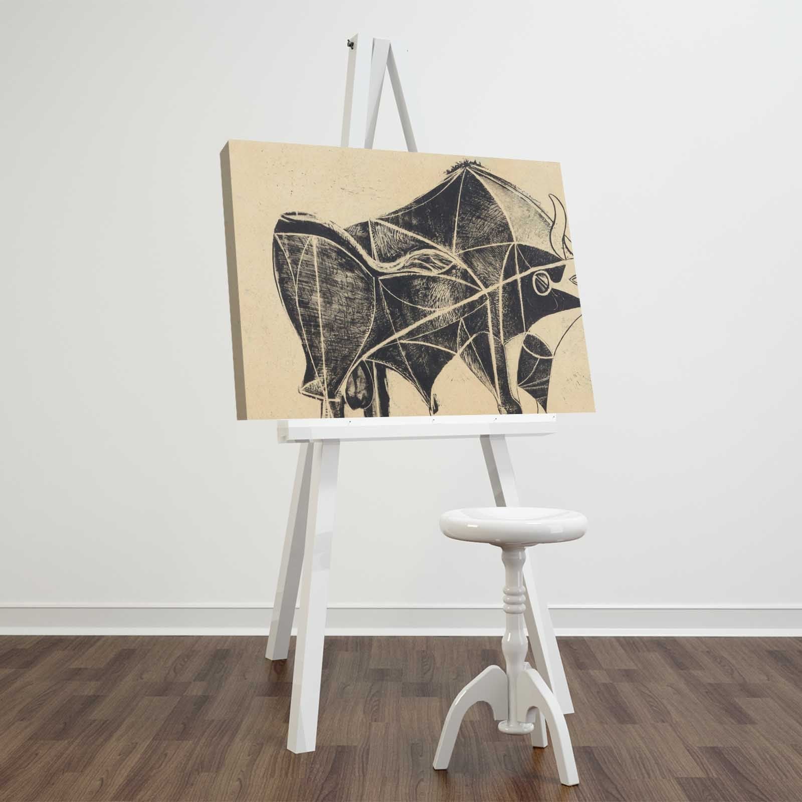 FAMOUSART-055 Quadro em Tela Decorativa Multicolor 45x70 cm – Suede 100% com Moldura de Madeira 3 cm