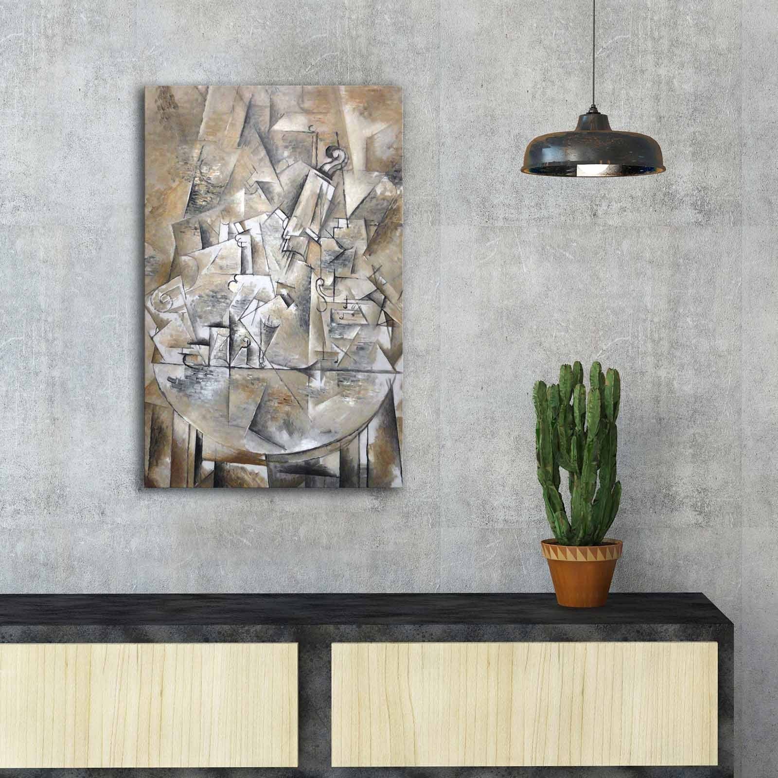 Tela Decorativa FAMOUSART-062, Camurça 100%, 45 x 70 cm, Moldura de Madeira 3 cm, Multicolorido