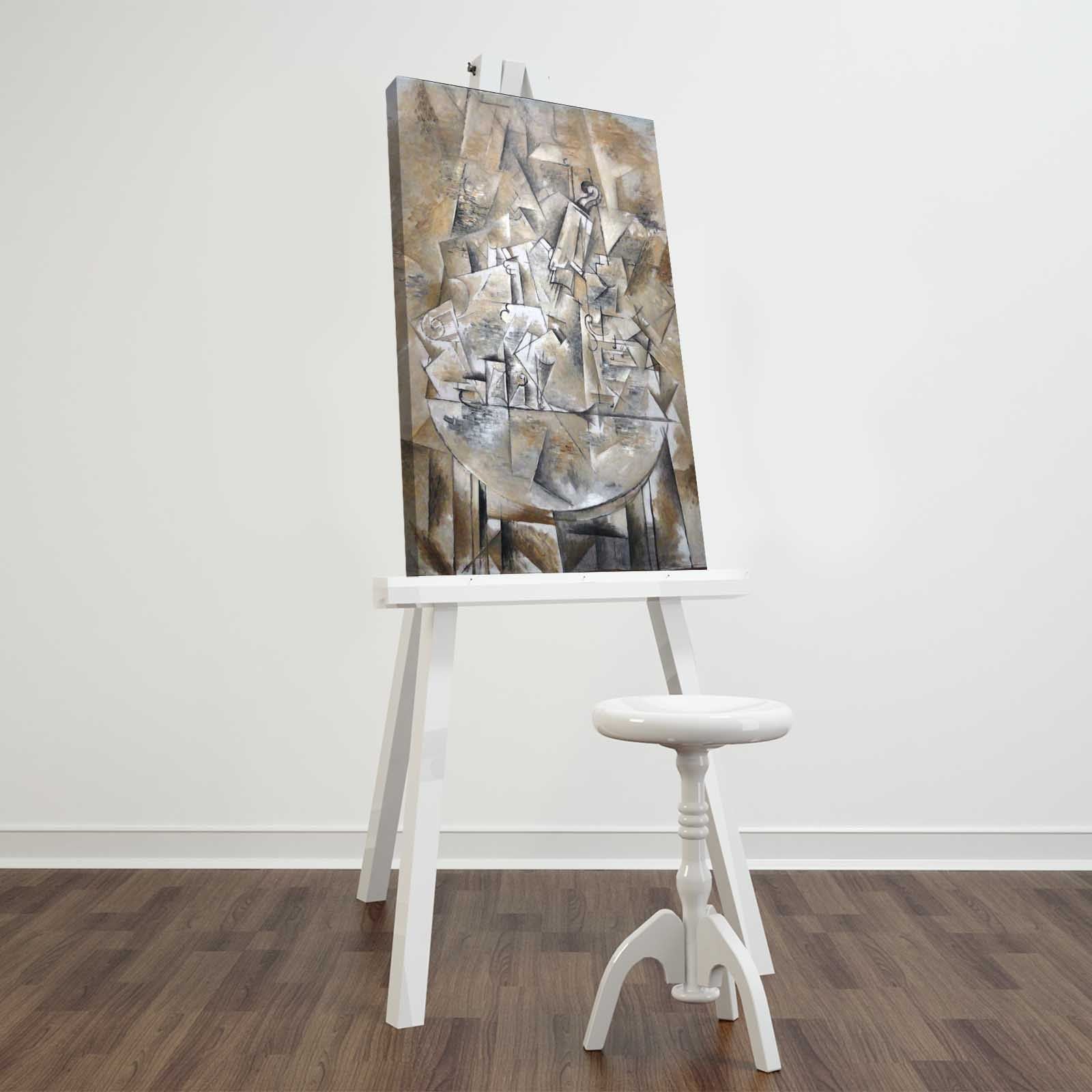 Tela Decorativa FAMOUSART-062, Camurça 100%, 45 x 70 cm, Moldura de Madeira 3 cm, Multicolorido