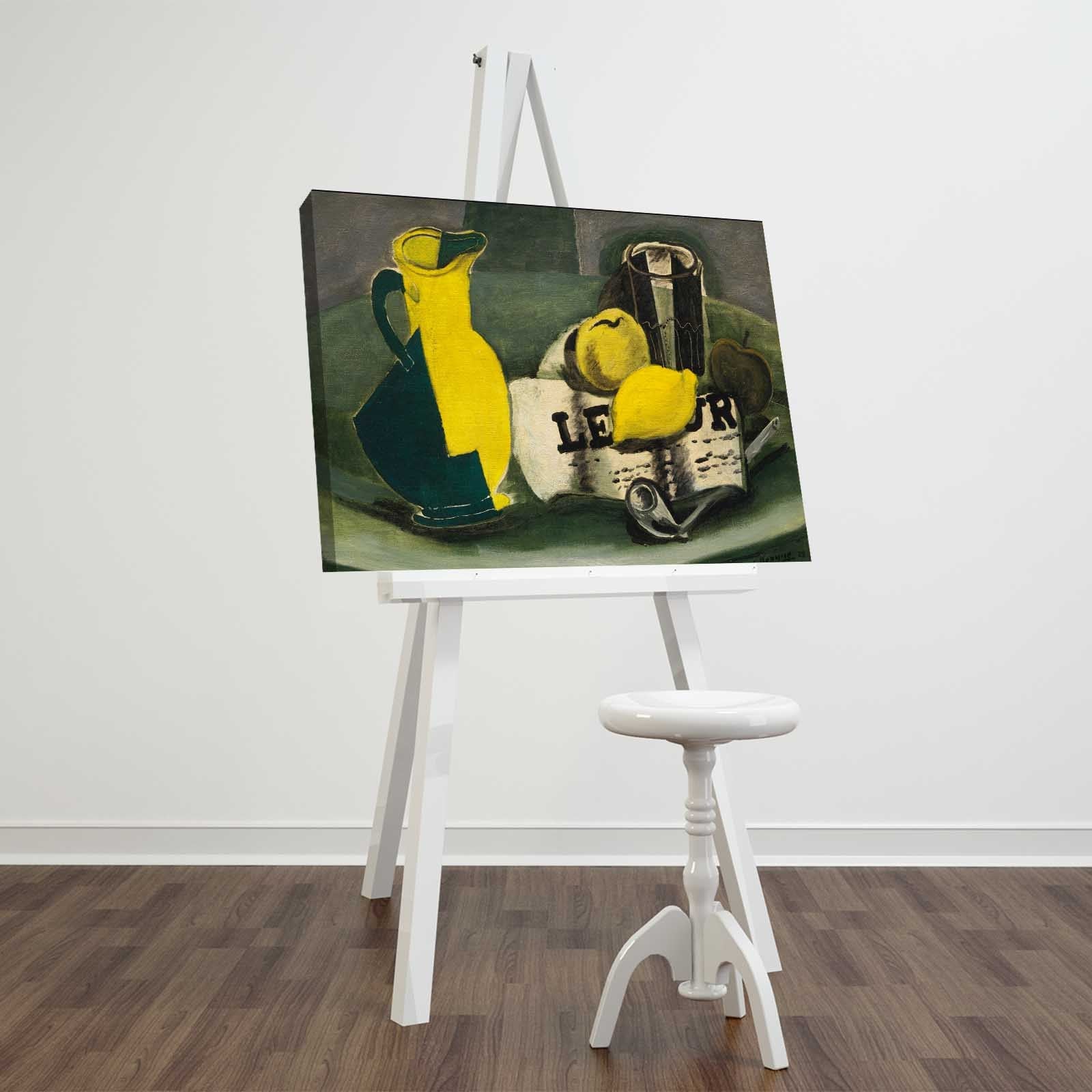 Quadro Decorativo em Tela Suede 100% Multicolor 45 x 70 cm com Moldura 100% Madeira (3 cm) – FAMOUSART-063