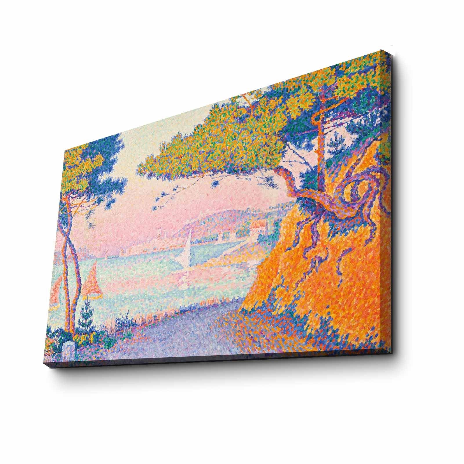 Tela Decorativa Multicolor FAMOUSART-065 | Camurça 100% | Moldura de Madeira 3 cm | 45 x 70 cm