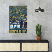 Quadro em Tela Decorativa Multicolor FAMOUSART-066 — Suede 100%, 45x70 cm, Moldura de Madeira 3 cm