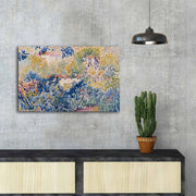 Quadro Decorativo em Tela Suede Multicolor FAMOUSART-067, 45x70 cm, Moldura de Madeira 3 cm