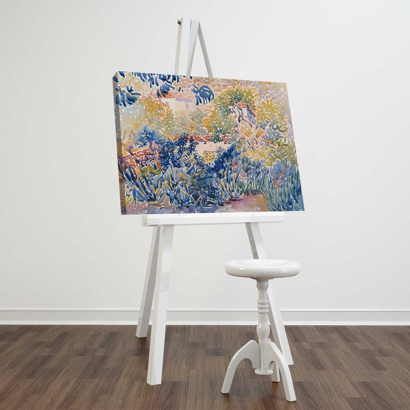 Quadro Decorativo em Tela Suede Multicolor FAMOUSART-067, 45x70 cm, Moldura de Madeira 3 cm