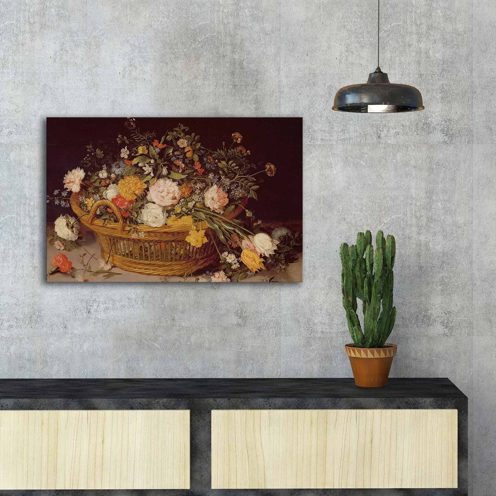 Tela Decorativa em Suede 100% — FAMOUSART-069, Multicolor, 45 x 70 cm, Moldura de Madeira 3 cm