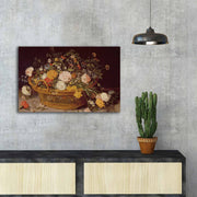 Tela Decorativa em Suede 100% — FAMOUSART-069, Multicolor, 45 x 70 cm, Moldura de Madeira 3 cm