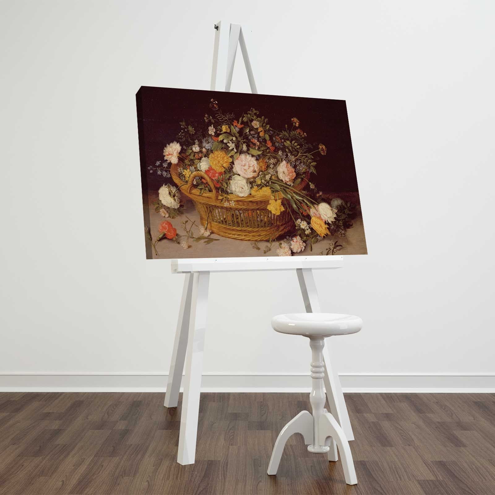 Tela Decorativa em Suede 100% — FAMOUSART-069, Multicolor, 45 x 70 cm, Moldura de Madeira 3 cm