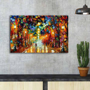 Pintura em tela "Adeus à Raiva" de Leonid Afremov, 45 x 70 cm, 100% camurça, moldura 100% madeira (3 cm de espessura) | Arte de parede deslumbrante para decoração de casa