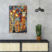 Tela Decorativa em Canvas de Camurça 100% Multicolor FAMOUSART-074, 45 x 70 cm, Moldura de Madeira 3 cm