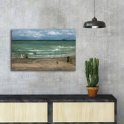 Tela Decorativa FAMOUSART-077 Multicolor 45 x 70 cm – Canvas Suede 100% com Moldura 100% Madeira (3 cm)