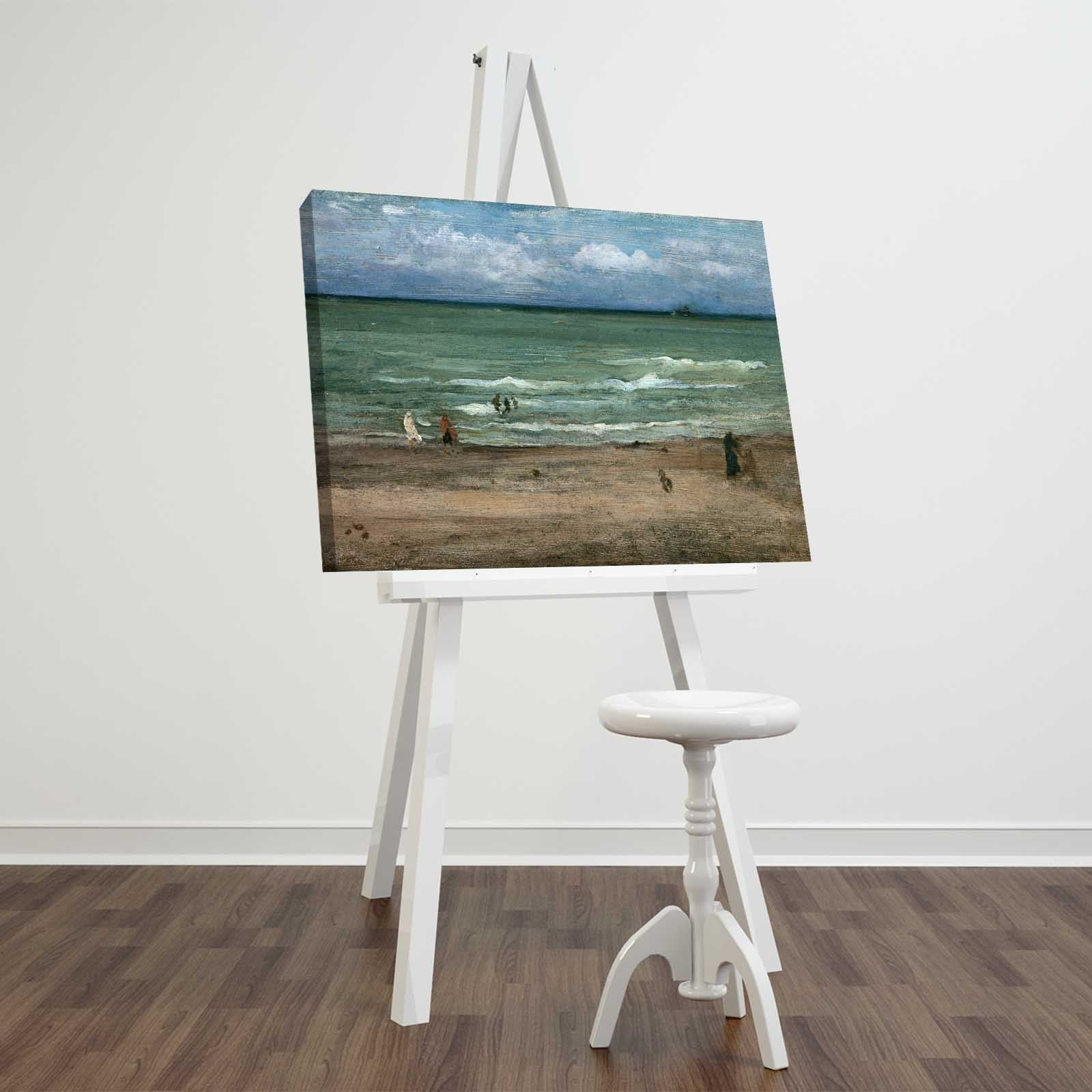 Tela Decorativa FAMOUSART-077 Multicolor 45 x 70 cm – Canvas Suede 100% com Moldura 100% Madeira (3 cm)