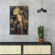 Tela Decorativa Multicolor em Suede (45 x 70 cm) com Moldura de Madeira 3 cm – FAMOUSART-080