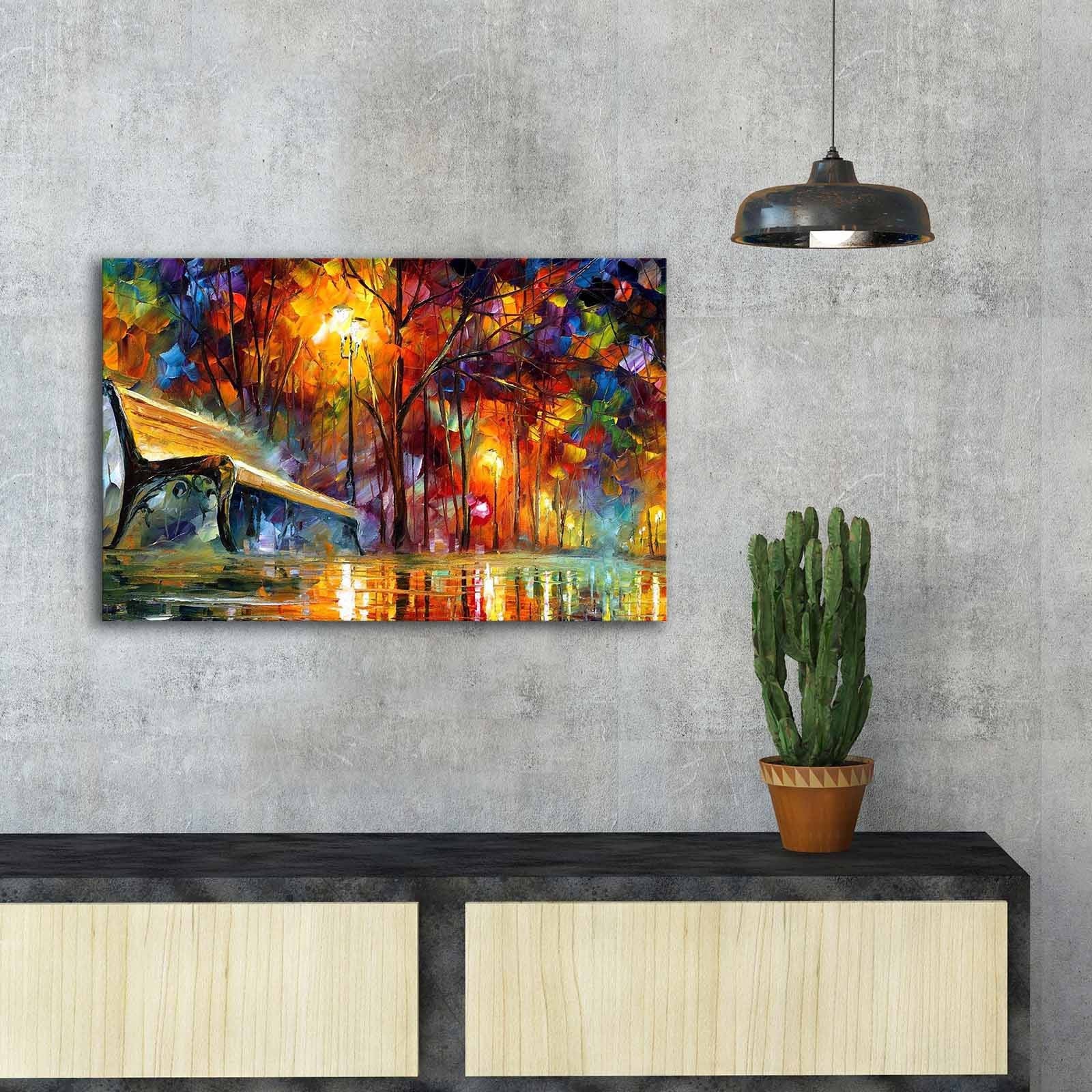 Quadro Decorativo em Tela FAMOUSART-082 Multicolor 45x70 cm | Tela 100% Camurça + Moldura 100% Madeira (3 cm)