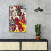 Quadro em Tela Decorativo Multicolor FAMOUSART-085, 45x70 cm – Tela Camurça 100% com Moldura de Madeira 3 cm