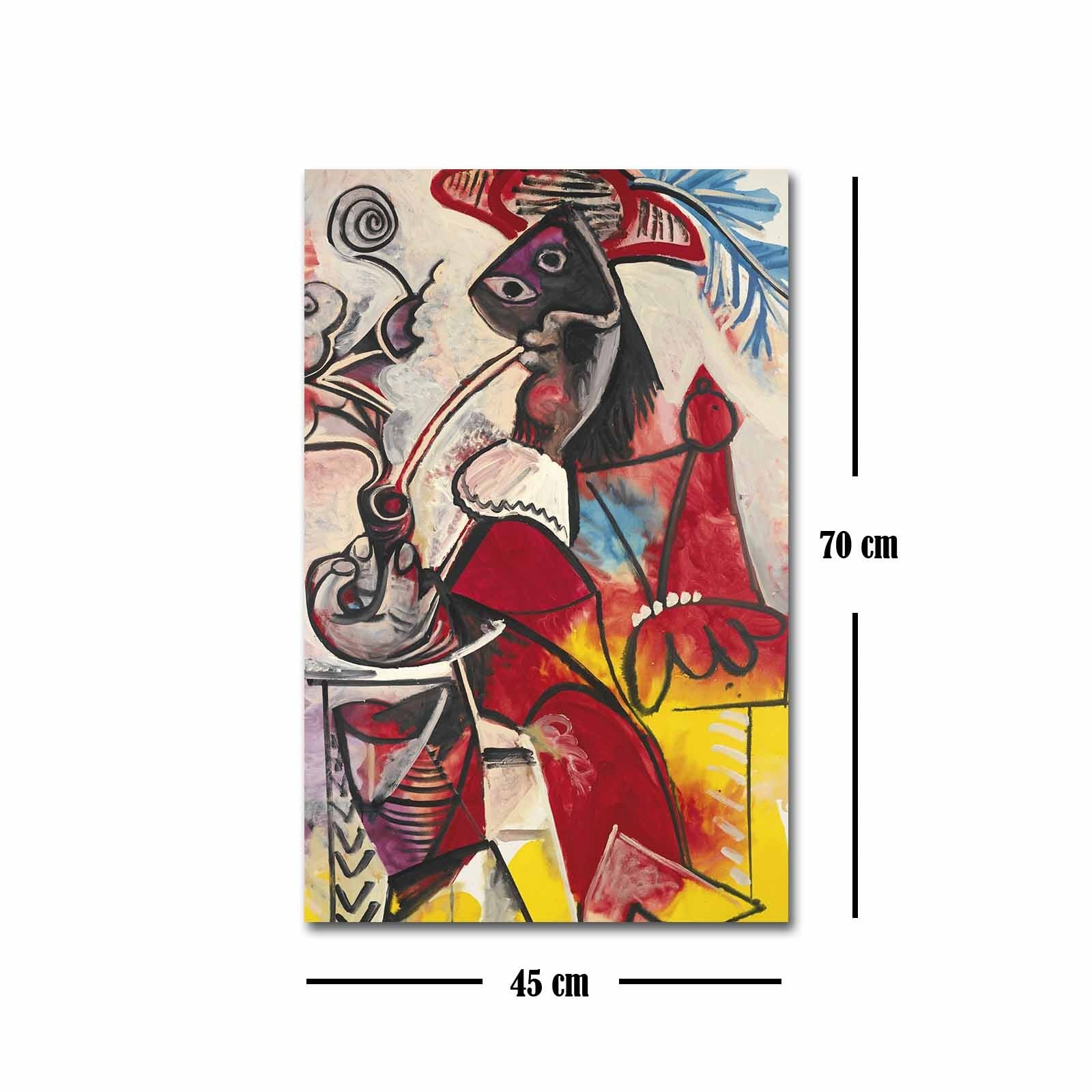 Quadro em Tela Decorativo Multicolor FAMOUSART-085, 45x70 cm – Tela Camurça 100% com Moldura de Madeira 3 cm