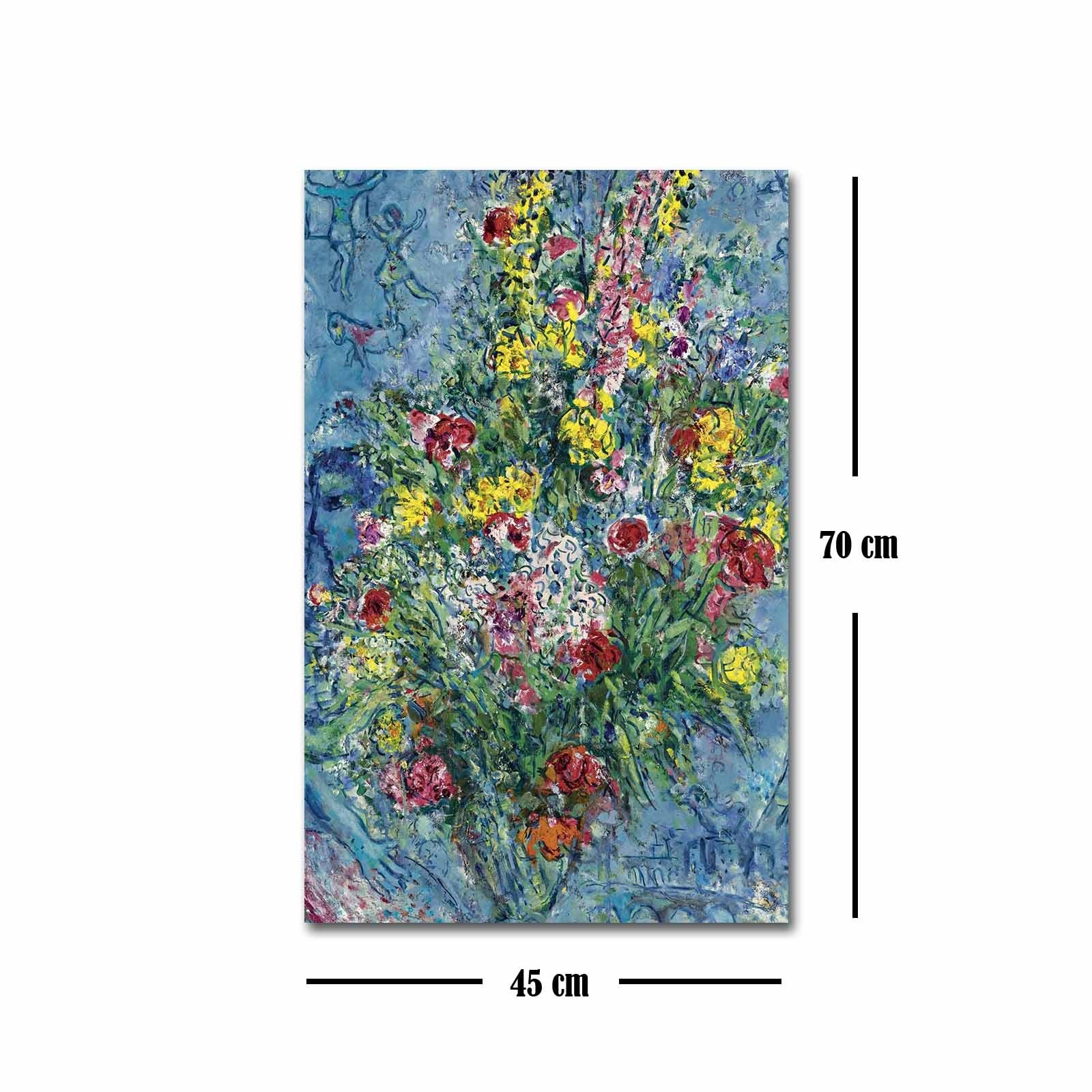 FAMOUSART-088 – Quadro Decorativo em Tela Suede 100% 45x70 cm, Multicolorido, com Moldura 100% em Madeira (3 cm)