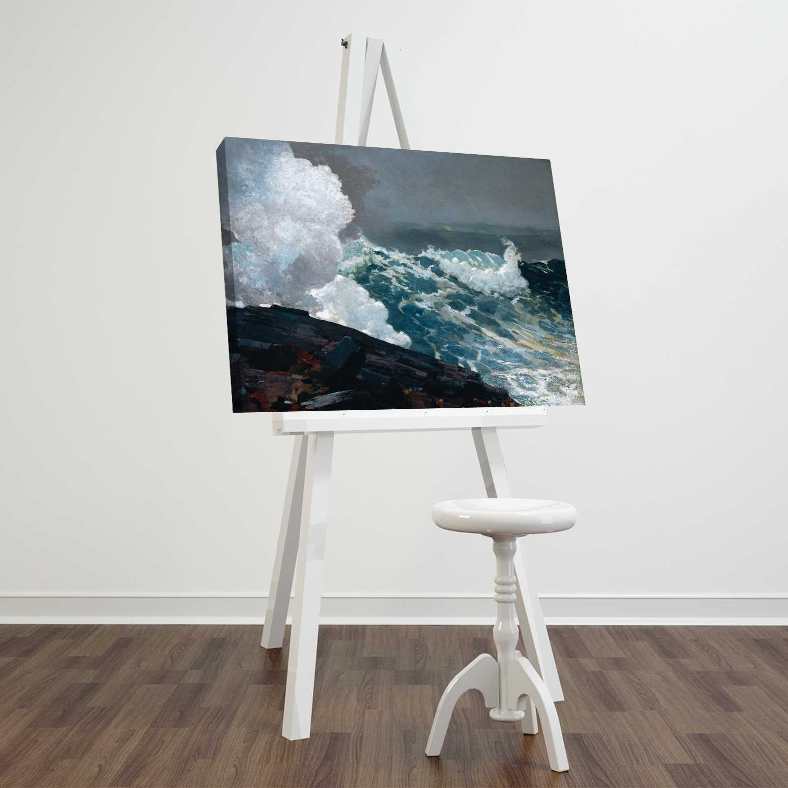 Quadro em Tela Suede Multicolor FAMOUSART-089, 45x70 cm, Moldura em Madeira 3 cm