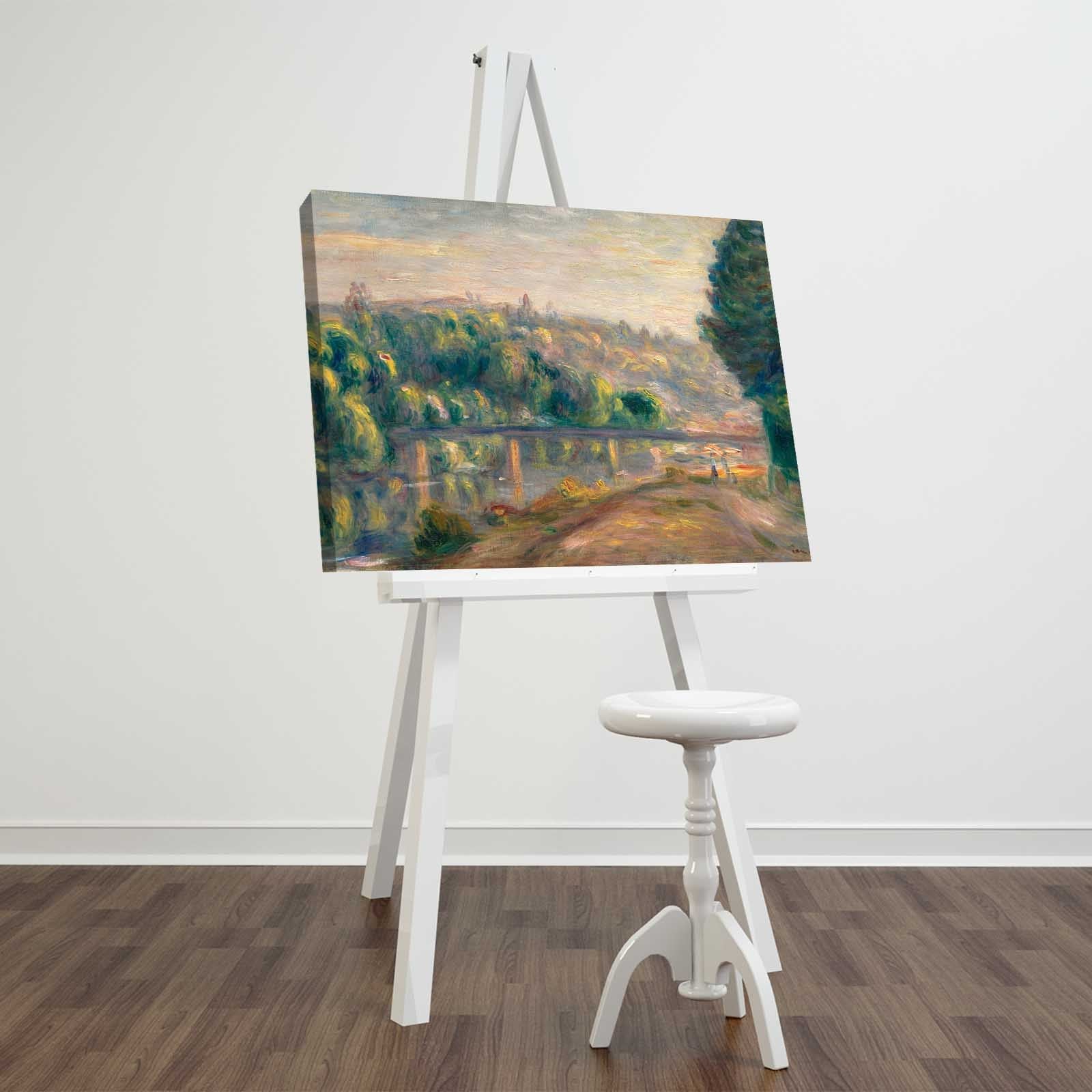 Quadro em Tela Decorativa Multicolor FAMOUSART-096, 45x70 cm, Tela Suede 100%, Moldura de Madeira (3 cm)