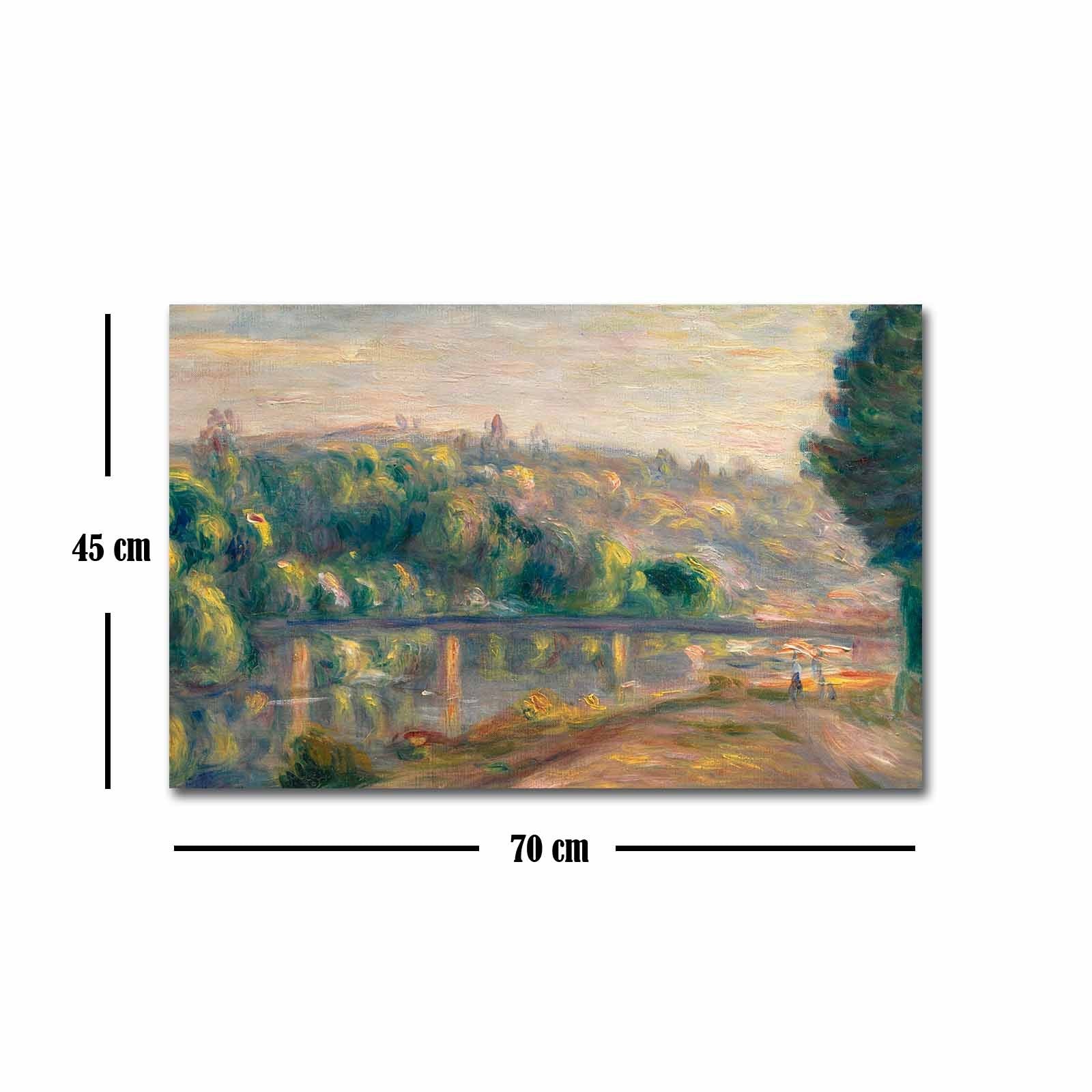 Quadro em Tela Decorativa Multicolor FAMOUSART-096, 45x70 cm, Tela Suede 100%, Moldura de Madeira (3 cm)