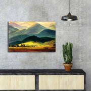 Pintura Decorativa em Tela Suede 100% Multicolor FAMOUSART-100, 45 x 70 cm, Moldura de Madeira (3 cm)