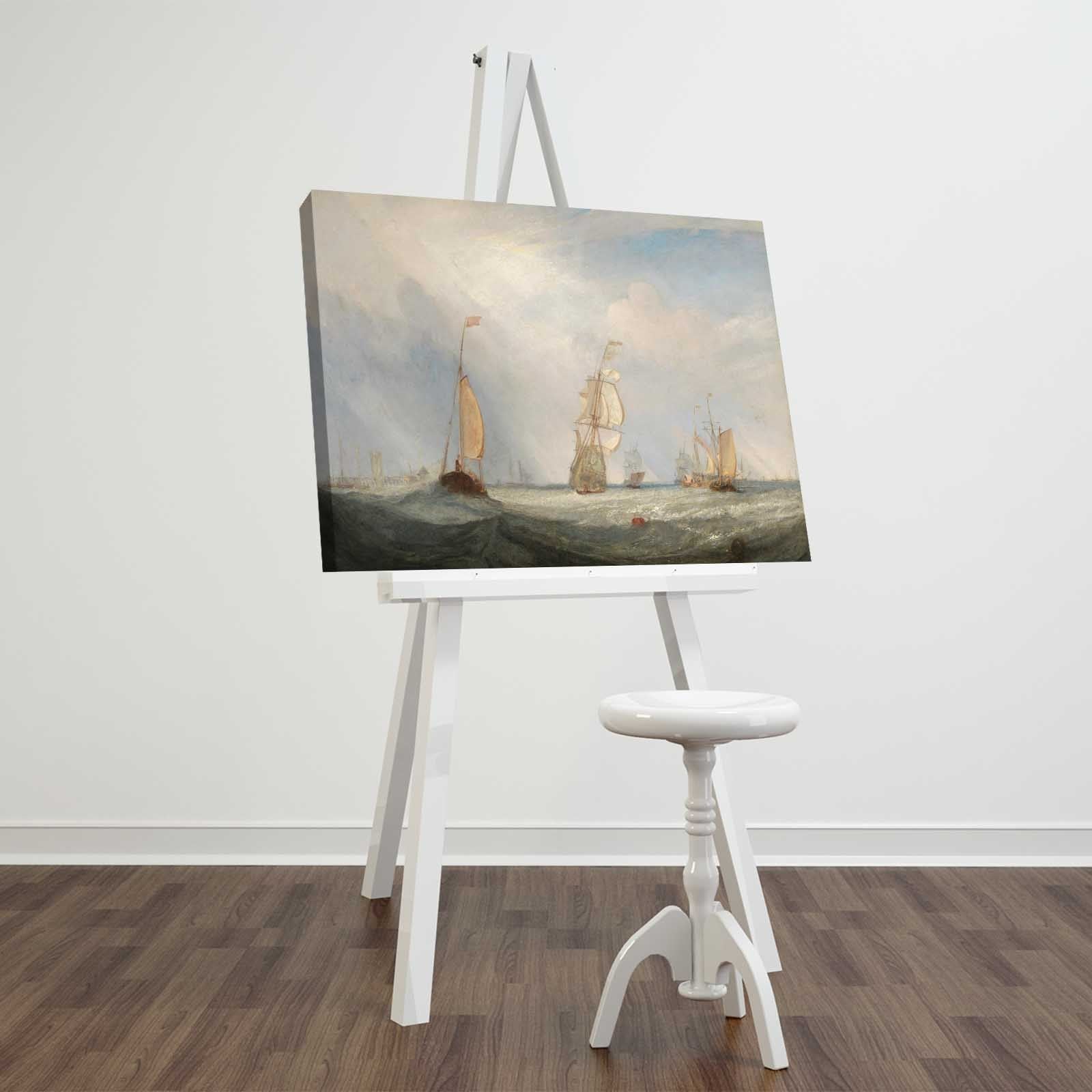 Quadro Tela Decorativa Multicolor FAMOUSART-102, Canvas 100% Camurça, Moldura de Madeira 3 cm, 45 x 70 cm