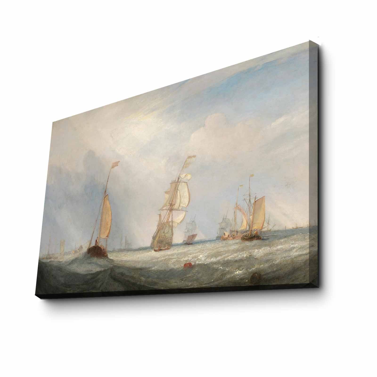 Quadro Tela Decorativa Multicolor FAMOUSART-102, Canvas 100% Camurça, Moldura de Madeira 3 cm, 45 x 70 cm