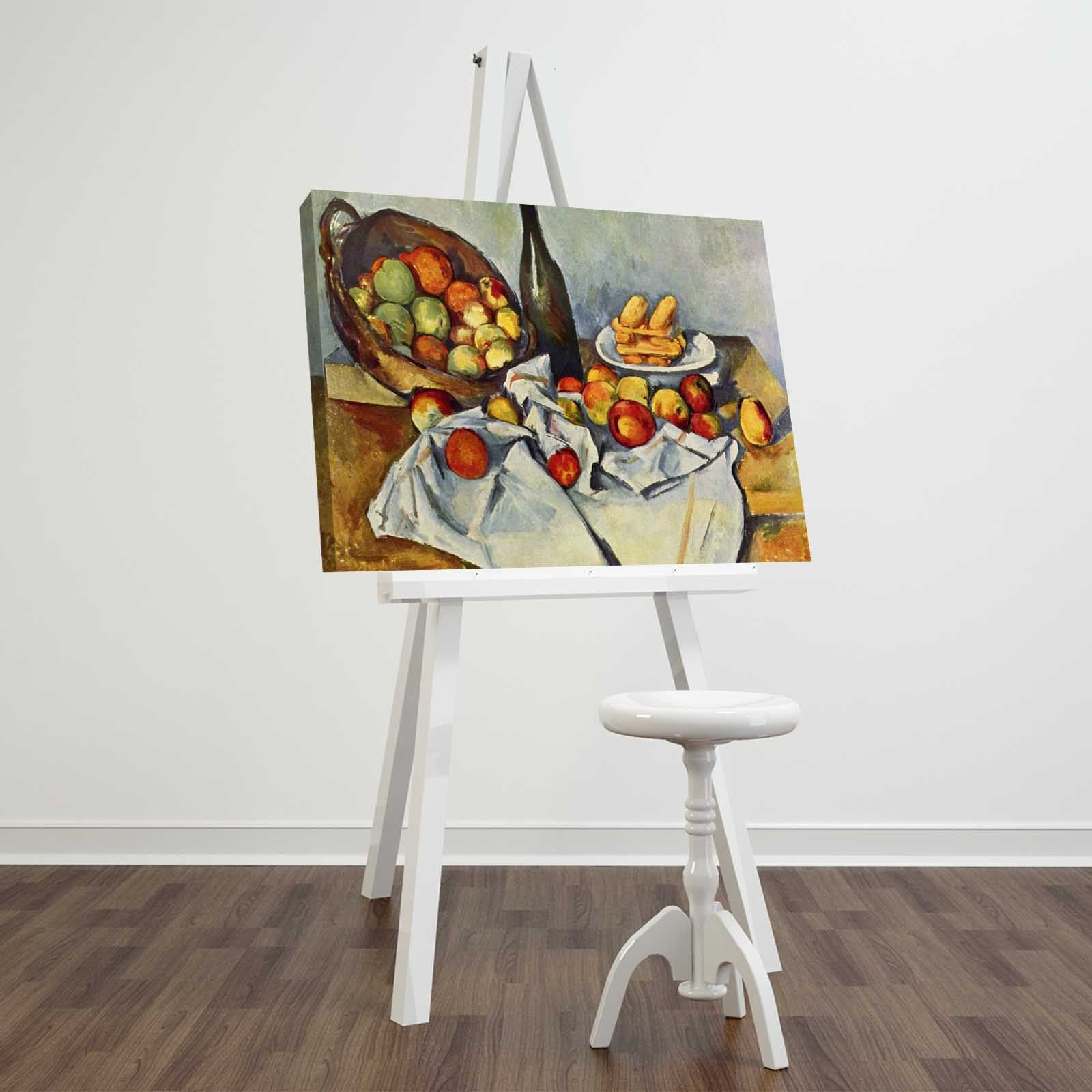 Quadro Decorativo em Tela Suede 100% Multicolor FAMOUSART-104, 45x70 cm, Moldura de Madeira 3 cm