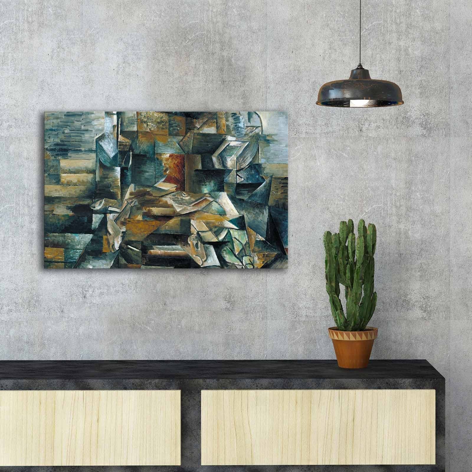 Tela Decorativa Multicolor FAMOUSART-105, 45 x 70 cm, Suede 100%, Moldura de Madeira 3 cm