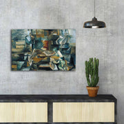 Tela Decorativa Multicolor FAMOUSART-105, 45 x 70 cm, Suede 100%, Moldura de Madeira 3 cm