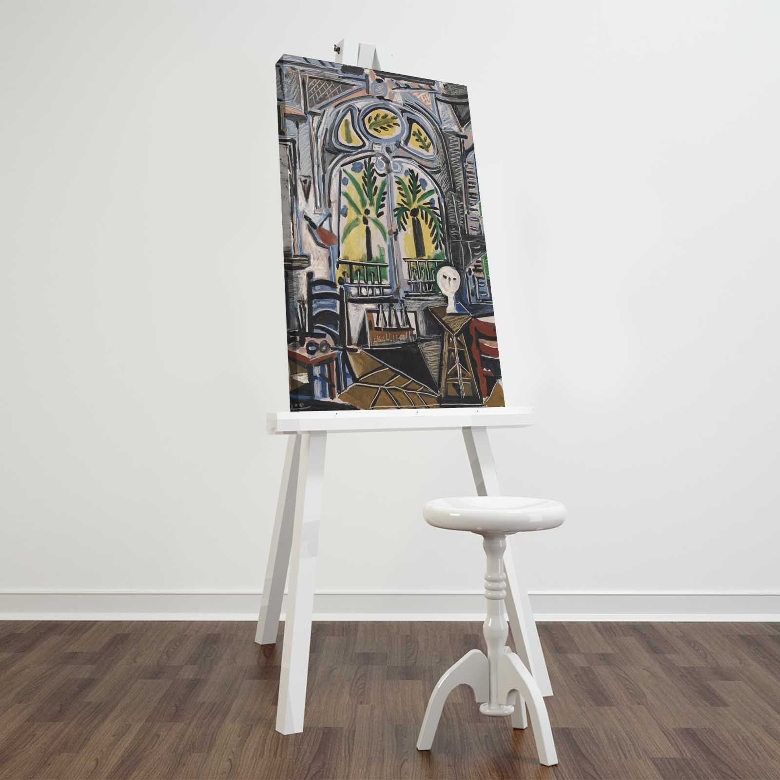 Quadro em Tela Decorativo Multicolor 45 x 70 cm – FAMOUSART-106 – Tela 100% Suede, Moldura de Madeira 3 cm